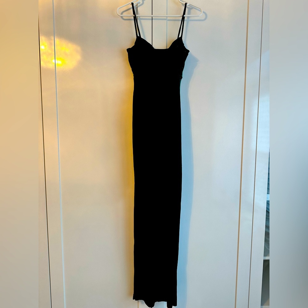 Green velvet gown